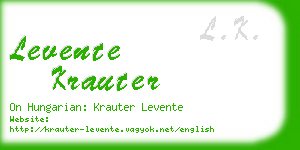 levente krauter business card